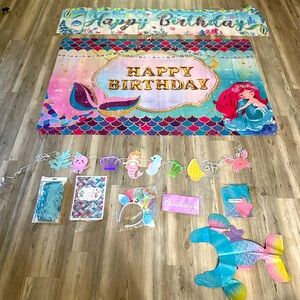 Mermaid Party Decorations and shirts